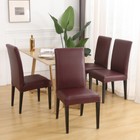 PU Leather Dining Chair Covers Waterproof Chair Covers for Dining Room Kitchen