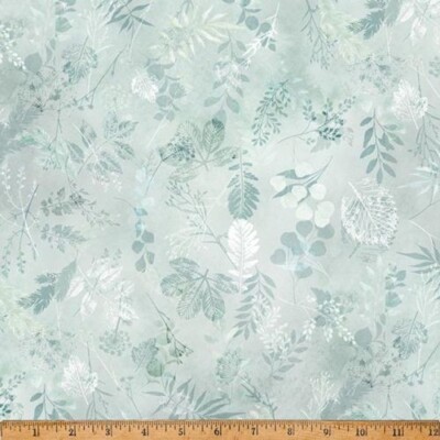 Tree Line By Hoffman Fabrics - Mist Leaves  #W5435-521