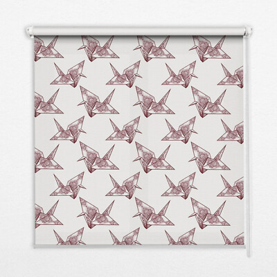 Fenster Jalousie Easy fix Schnurzug Zugrollo Innenrollos Schwäne mit Origami