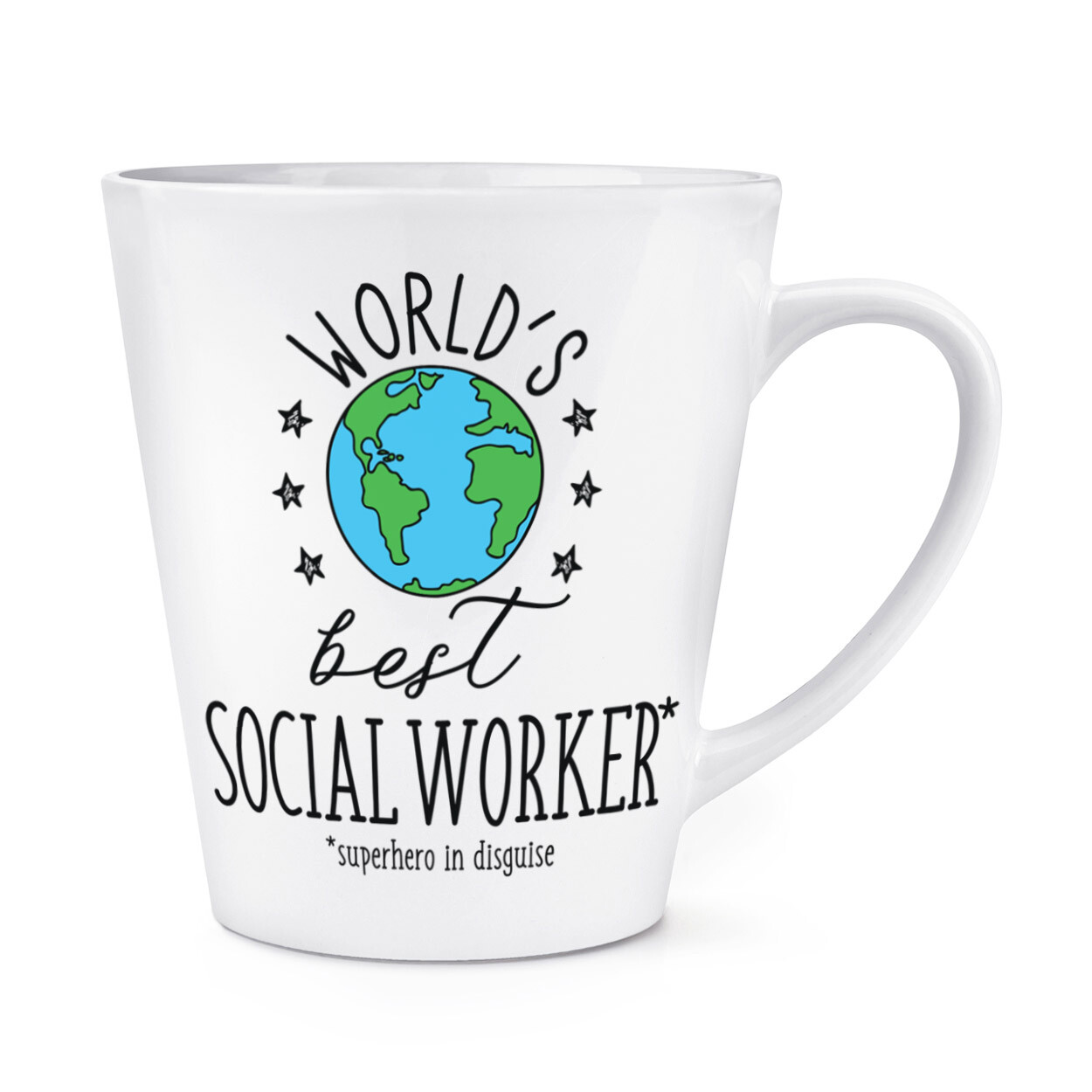 World's Best Social Worker 12oz Latte Mug Cup Funny Joke Favourite Carer