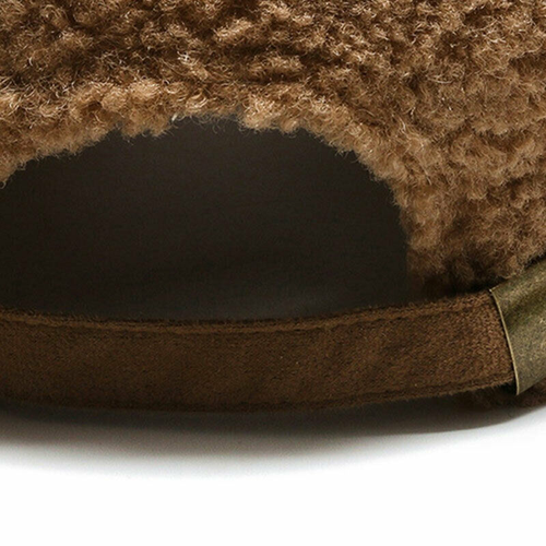 Fashion Lamb Fur Hats Winter Warm Thick Beanies Women Peaked Cap Baseball Caps - Imagen 7 de 28