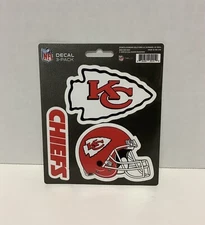 Kansas City Chiefs Football Decal Sheet Die Cut Medium Sized