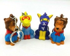Lot of 4 Soft Rubber Dog Key Chain / Key Ring Charity American Heart  Lc