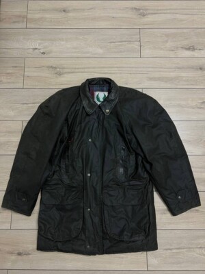 Men RARE Belstaff Insulated Waxed Jacket Coat Parka 80s UK Vintage Winter L 