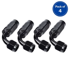 4Pcs Universal 90 Degree 10AN Swivel Hose End Fitting Adaptor For CPE Fuel Hose