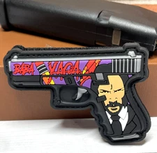 Tactical PVC Patch - John Wick Gun Patch - Hook Loop Morale Baba Yaga Patch