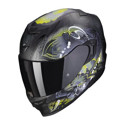 NEU Scorpion Motorradhelm EXO-520 EVO AIR MELROSE schwarz/gelb ECE R22.06 