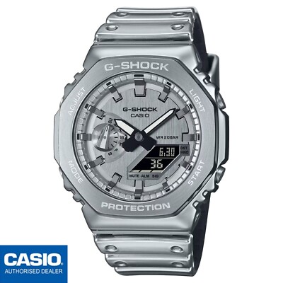 CASIO GM-2100YM-8AER GM-2100YM-8 ORIGINAL G-SHOCK  G-STEEL PLATEADO