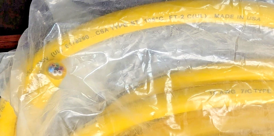 Conjunto de cabos de extremidade única 40 pés, 7 polos, fêmea 16/7 AWG, STOOW Crouse-Hinds [A9B5] - Imagem 3 de 4