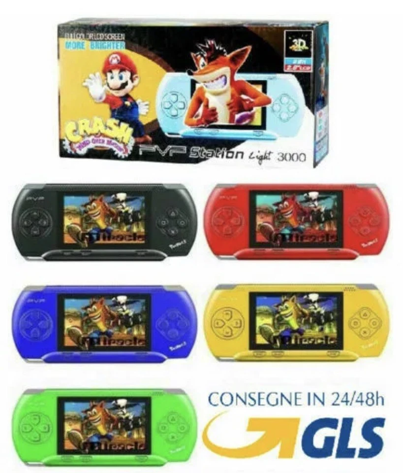 PVP STATION CONSOLE PORTATILE VIDEOGIOCO CON TANTI GIOCHI ISTALLATI +1 CARTUCCIA - Immagine 2 di 4