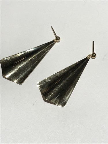 Pendientes colgantes vintage de oro amarillo de 14K estilo 1,9 gramos - Imagen 5 de 8
