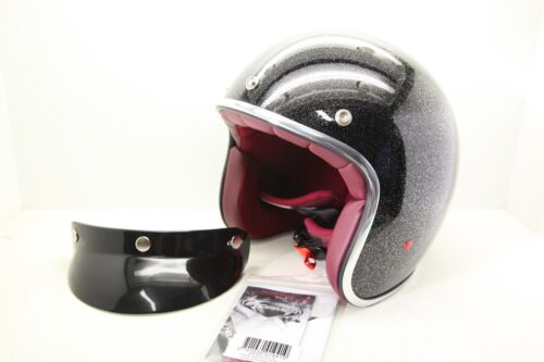 STORMER - Casque moto - Pearl Noir Paillettes - Taille L - Avec visière - NEUF