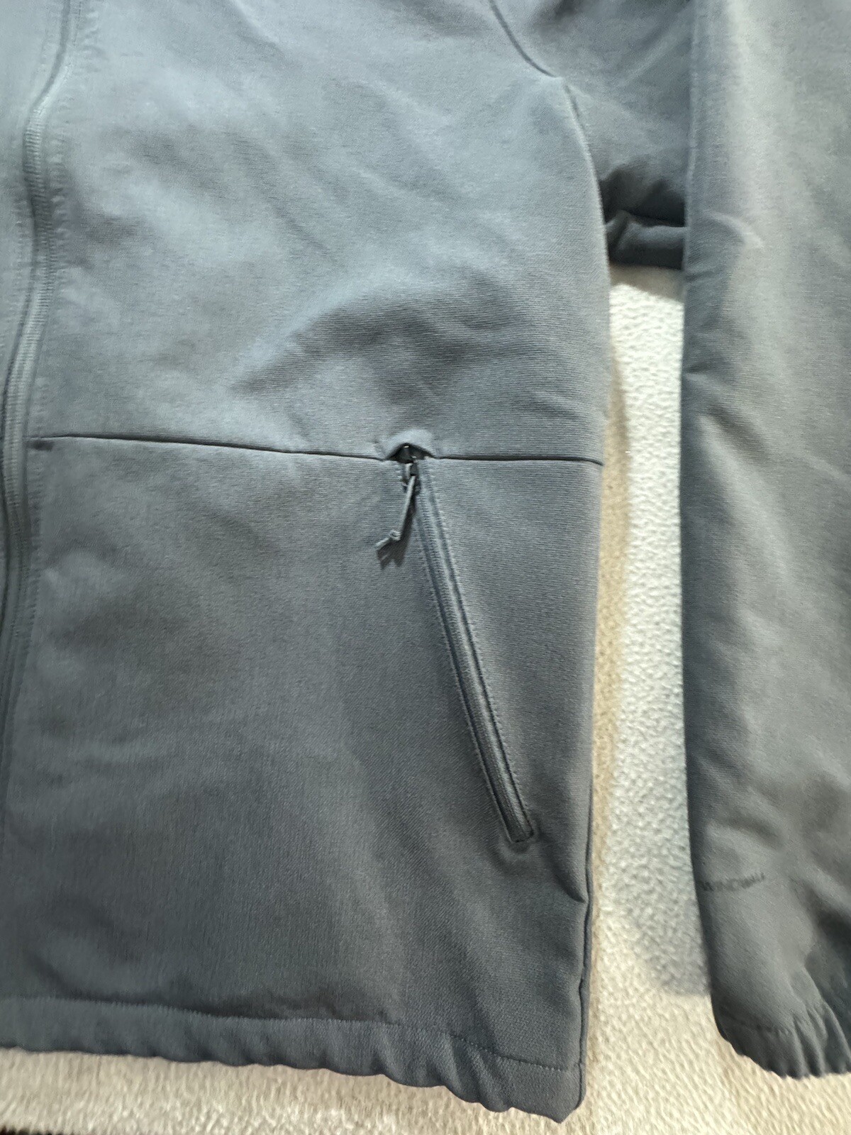 northface grey windwall softshell eith hood zip u… - image 7