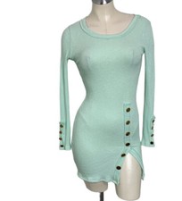 Fashion Nova knit sweater dress mint green size Small