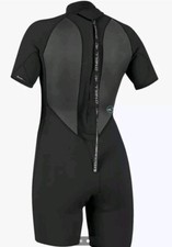 O'Neill Reactor-2 2mm Blk/Blk Short Sleeve Shorts Womens Wetsuit Size 4 NWT