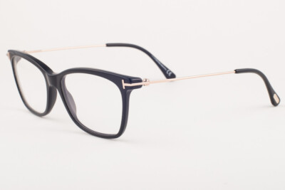 【TOM FORD】メンズアイウェアFT5712-B 001 Tom Ford 5712-B 001 Shiny Black / Blue Block Eyeglasses TF5712 001
