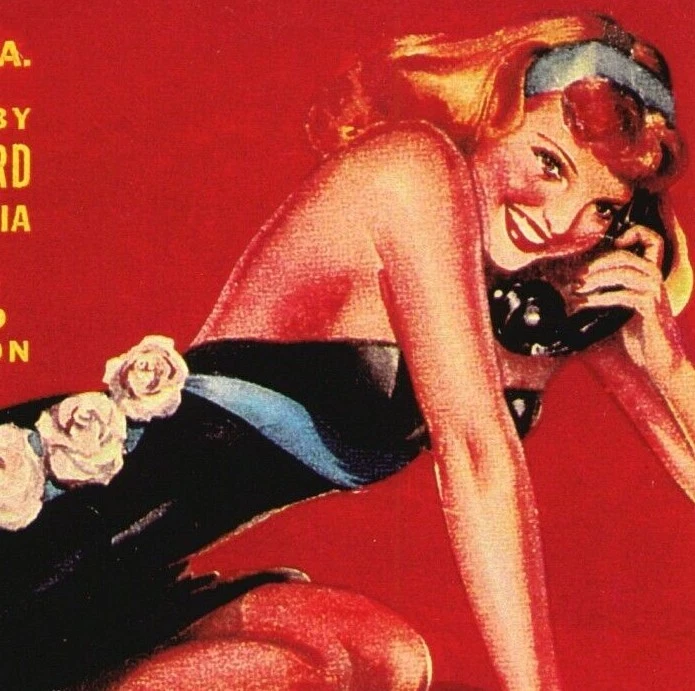 Impresión de póster vintage de etiqueta pin-up de Hubba Hubba años 40 estilo retro arte repro Foto 2 de 4