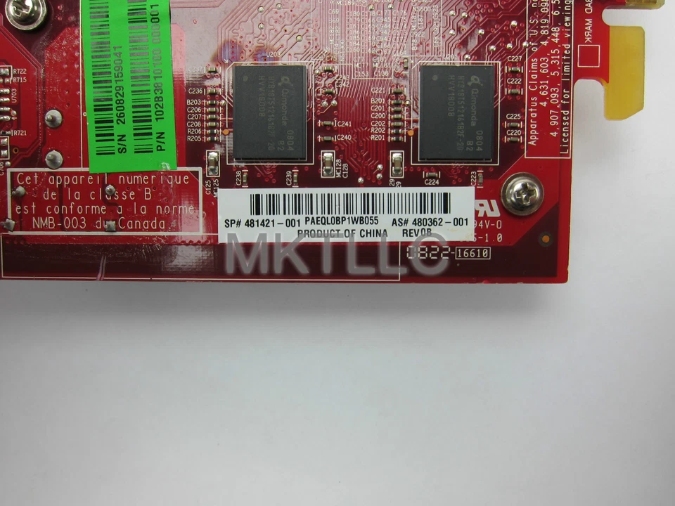 HP ATI Radeon HD3650 512MB 2x DisplayPort 1x DVI PCI-e Video Card 481421-001 - Image 4 of 4