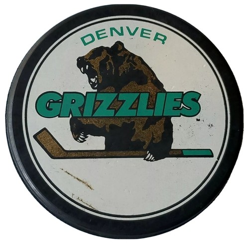 DENVER GRIZZLIES VINTAGE OFFICIAL IHL HOCKEY PUCK BY PUCK WORLD - CZECH REPUBLIC - Picture 2 of 5