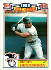 1989 TOPPS COMMEMORATIVE SET RICKEY HENDERSON ALL STAR GAME BASEBALL CARD #7