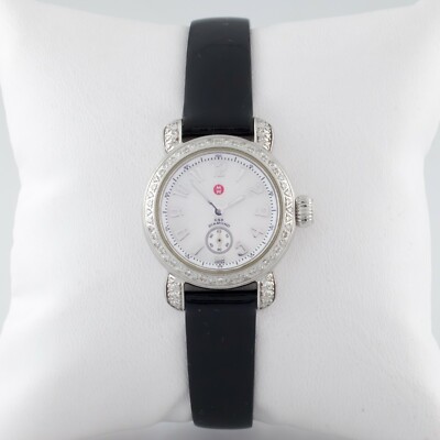 Michele Petite CSX Watch with Diamonds, 3 straps Michele Diamond Bezel CSX Petite Mother of Pearl Dial- Steel  main image 3
