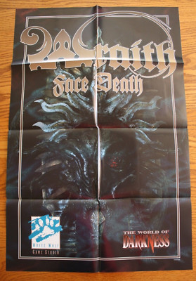 The World of Darkness Wraith Face Death Poster Promo 32.5 x 21 White Wolf Games