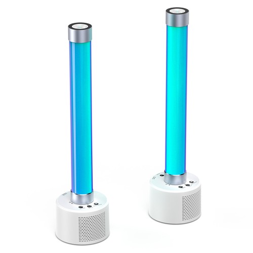 Dual Stereo Sound Activated Light Speaker for Home Decor Atmosphere 2 Pieces New - Picture 14 of 15