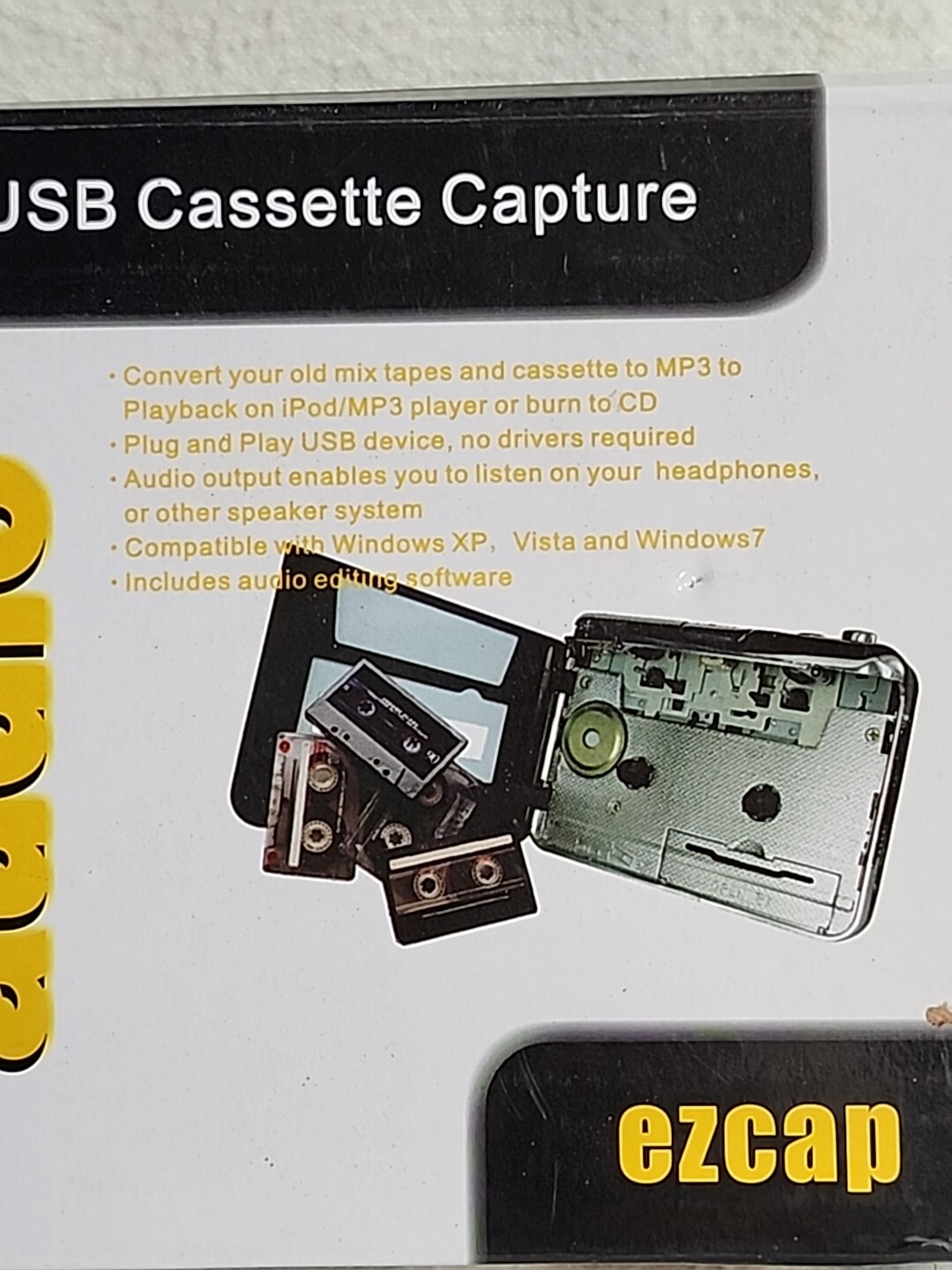 EZCAP®218 Portable Tape USB Cassette to MP3 Converter Capture Audio