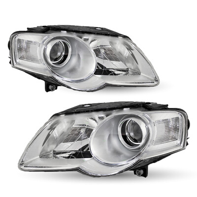 Chrome Headlights Headlamps For 2006-2010 Volkswagen VW Passat B6 LH+RH 06-10