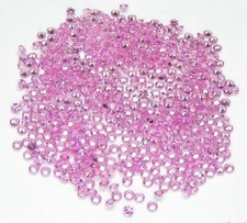 50 PCS. ROUND 1.5 MM. MACHINE CUT PINK SAPPHIRE LAB CORUNDUM