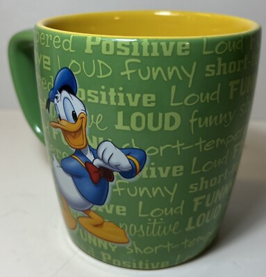 Disney Parks Exclusive Donald Duck 3D Embossed Ceramic Coffee Mug