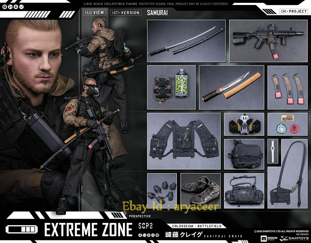 DAMTOYS EBS001 1/6 Extreme Zone Samurai Sakifuji Craig Action Figure In Stock