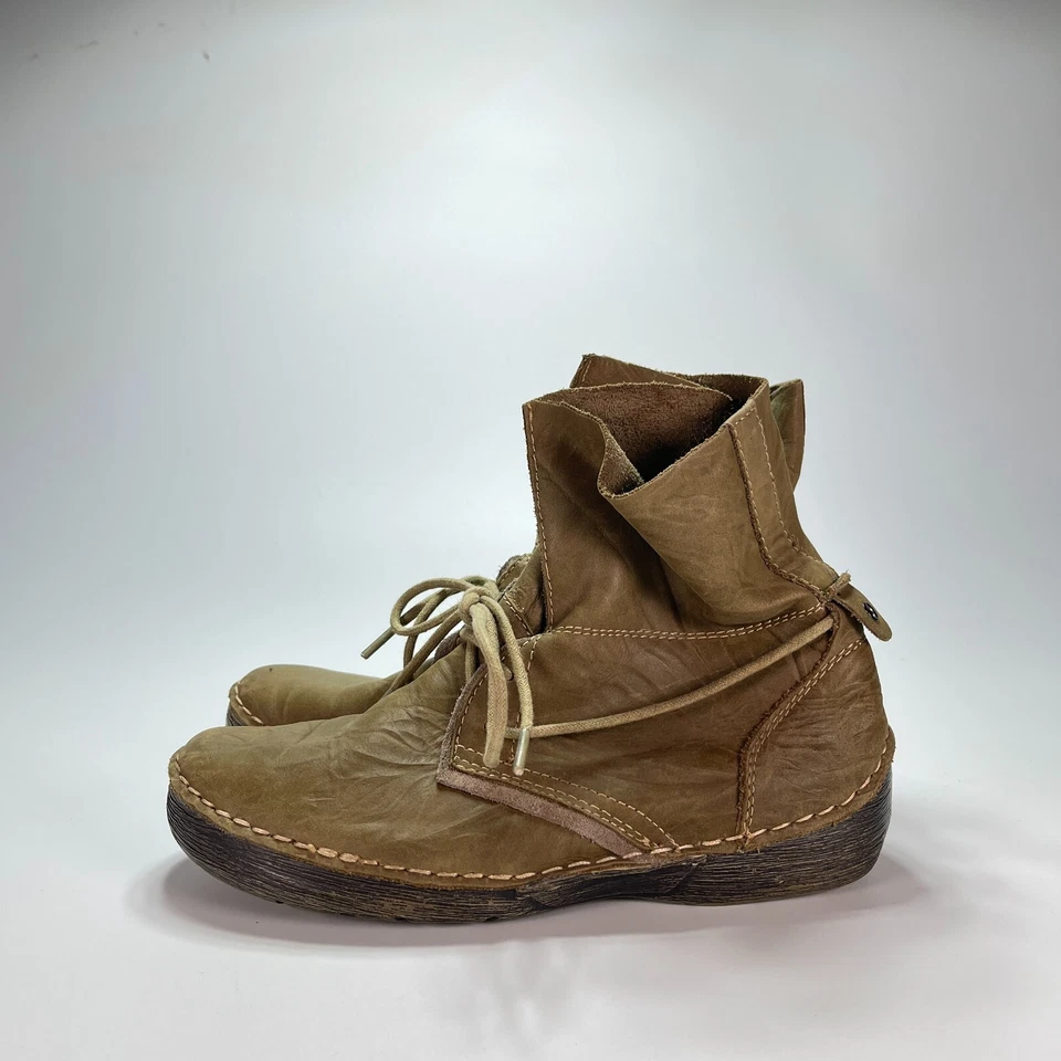 Bernie Mev Hanzel Marrón Punta Redonda Informal Botines Zapatos Para Mujer Talla 37/6 Foto 2 de 4