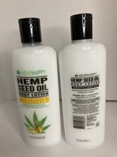 2-HEMPHAPPY HEMP SEED OIL BODY LOTION, PINEAPPLE  HONEYDEW 12oz.