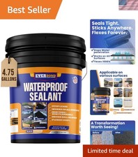 Indoor and Outdoor Liquid Rubber Waterproof Sealant - Eco-Friendly 4.75 Gallons