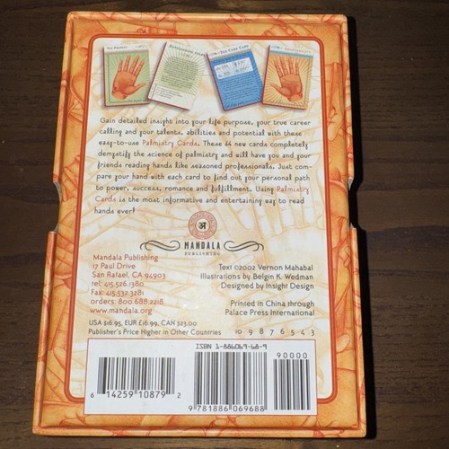 64 Palmistry Cards by Vernon Mahabal (Hardcover, 2002) Complete - Picture 4 of 9