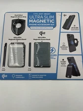 Ultra Slim Magnetic Phone Accessory Kit Qi2 5000mAh MagSafe Power Bank & Wallet