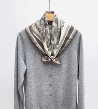 75% cashmere 25% silk Animal World double side printed square Wrap shawl 62X62cm