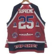 Supreme Rhinestone Hockey Jersey Red 25SS size L Used from Japan