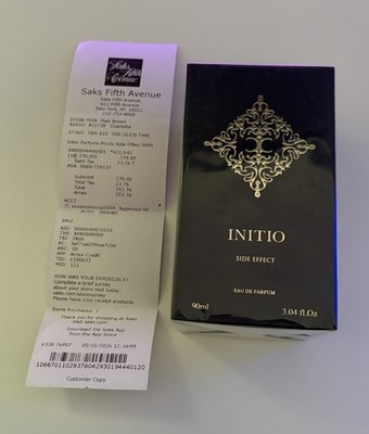 Initio Side Effect Eau de Parfum Spray, 3.04 fl oz Regular Size With Receipt