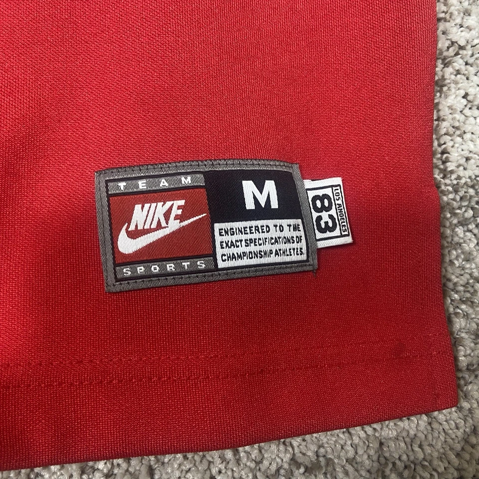 Nike Team Los Angeles Clippers Jersey Warm Up Shirt Youth Medium Red Vintage - Image 4 of 4