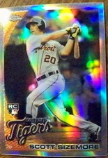 2010 Topps Chrome Rookie Refractor Baseball Card Of Scott Sizemore #175