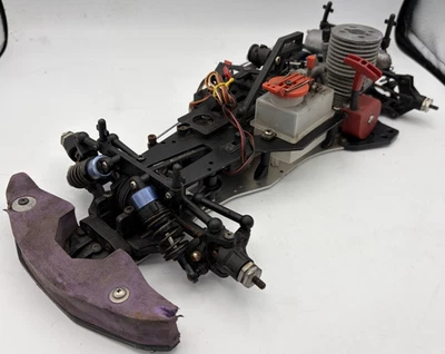 For parts Kyosho engine car Pure ten 4WD chassis vintage rare - image 1 of 4