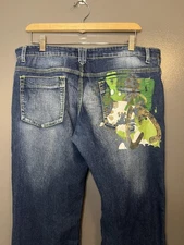 Crest Jeans Bootcut Jeans Juniors 15/16 Blue Stretch Graphic Pocket PDG077A