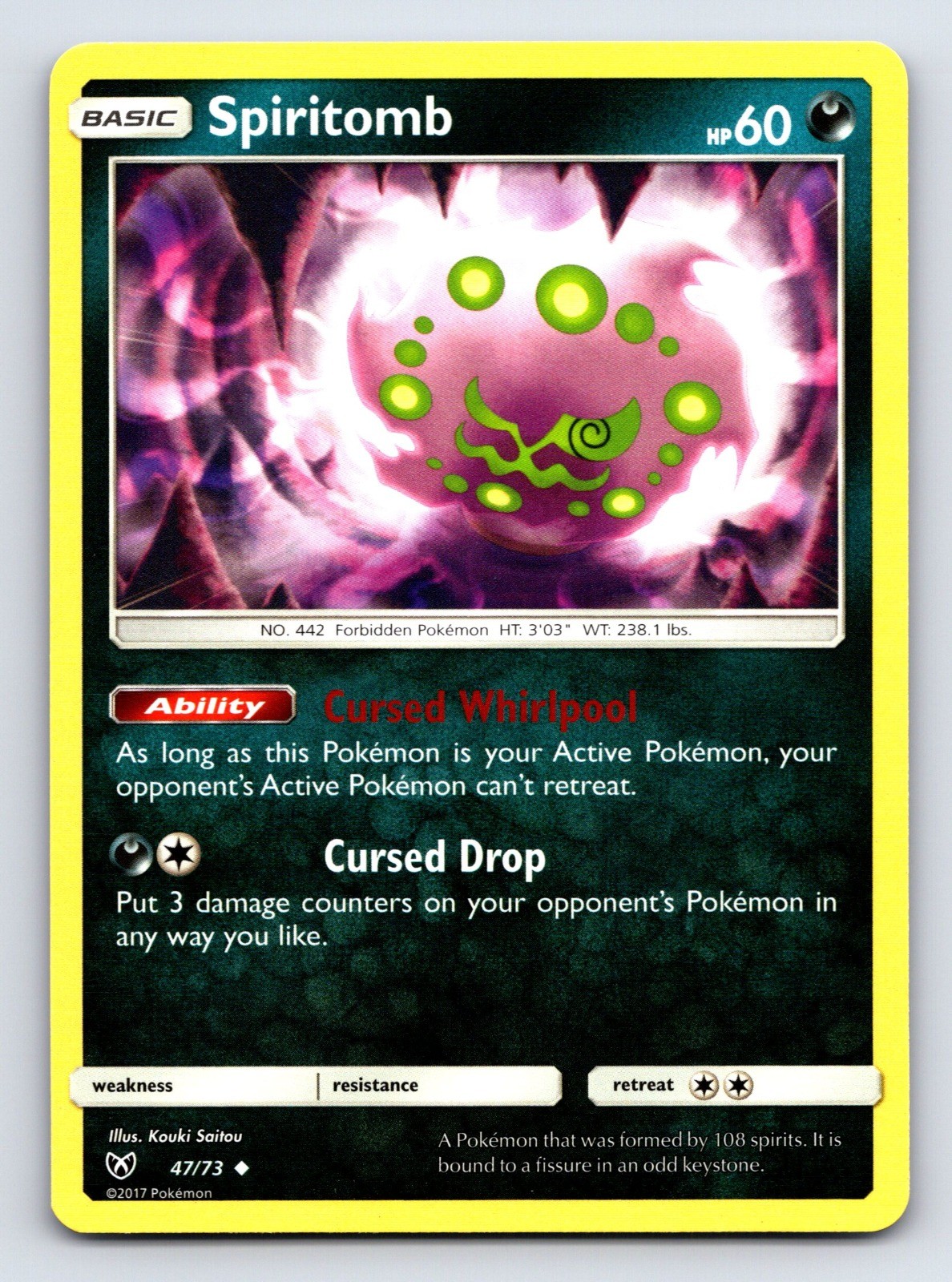 Spiritomb Uncommon Shining Legends 47/73 NM