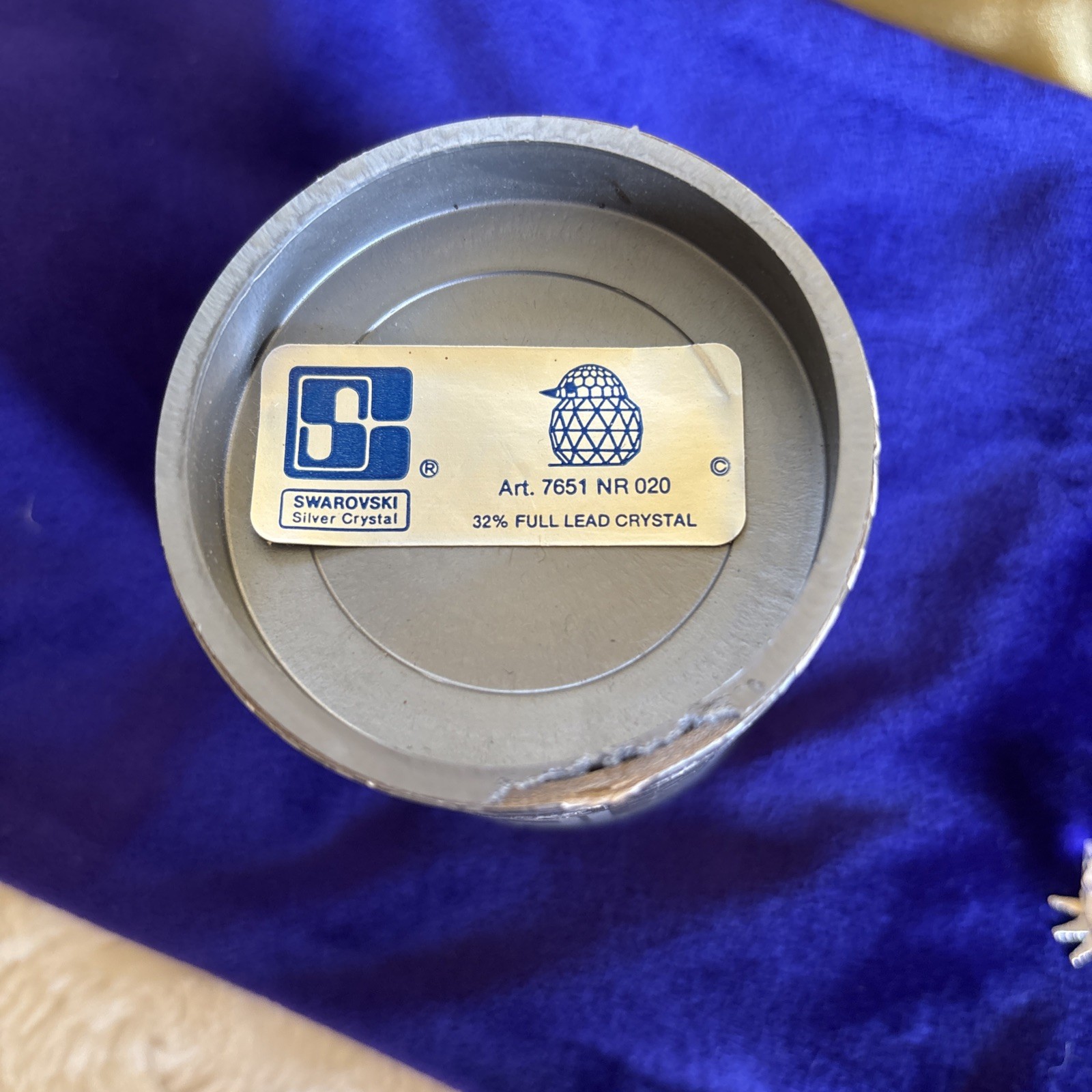 Vintage Swarovski Crystal Baby Chick Figurine 7651 1988 With Original Box