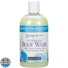 Ginger Lily Farms Botanicals Nourishing Body Wash, Island Tranquility, 100% V