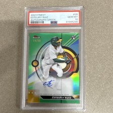 Topps 2023 Finest Esteury Ruiz Finest Autographs #FA-ER Green /99 PSA 10 RC AU
