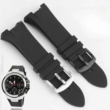Silicone Watch Strap For Armani AX1803 AX1802 AX1042 AX1050 31x14mm Concave End