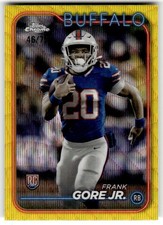 2024 Topps Chrome Frank Gore Jr. Yellow Wave Refractor #/75 Rookie #260